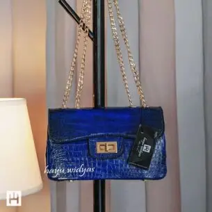 HAYU WIDYAS Charest tas kulit asli berkualitas - Biru