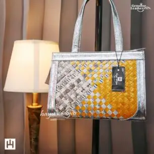 HAYU WIDYAS Tote Bag Multi kulit Silver Kantong - Wanita