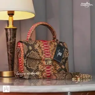 HAYU WIDYAS Nava tas kulit asli berkualitas - Tas Wanita oranye