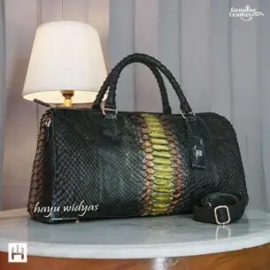 HAYU WIDYAS Loule tas kulit asli berkualitas - Tas Wanita Oranye Black