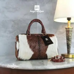 HAYU WIDYAS Loule tas Dual kulit asli berkualitas - Tas Wanita 30cm