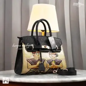 HAYU WIDYAS Myra tas Carving kulit asli berkualitas - Tas Wanita - Red