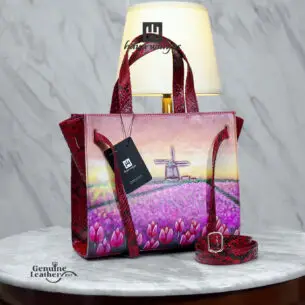 HAYU WIDYAS Rhea tas Lukis kulit asli berkualitas - Tas Wanita Red