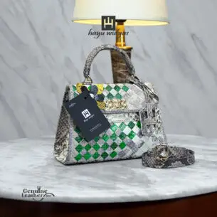 HAYU WIDYAS Nesse tas Anyaman kulit asli berkualitas Wanita