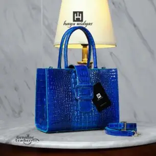 HAYU WIDYAS Antalya tas kulit asli berkualitas - Tas Wanita - Blue