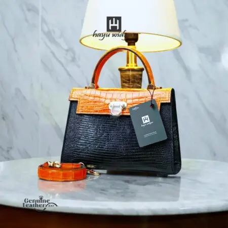 HAYU WIDYAS Calais tas Dual kulit asli berkualitas - Tas Wanita 25cm