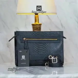HAYU WIDYAS Boston tas kulit asli berkualitas - Tas Pria 26cm