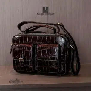 HAYU WIDYAS Vilnius tas kulit asli berkualitas - Tas Pria 27cm