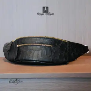 HAYU WIDYAS Waist tas kulit asli berkualitas - Tas Pria 24cm