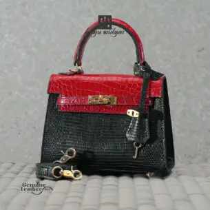 HAYU WIDYAS Kale tas Dual kulit asli berkualitas - Tas Wanita 20cm
