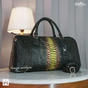 HAYU WIDYAS Loule tas kulit asli berkualitas - Tas Wanita Oranye Black