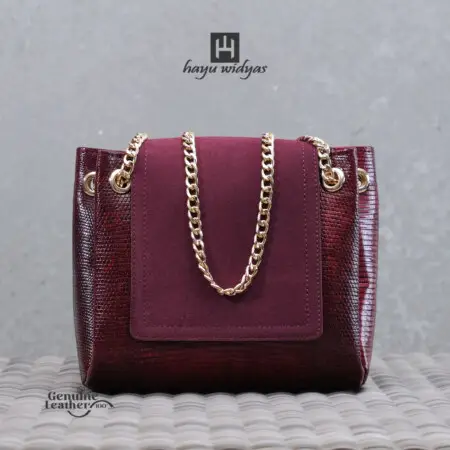 HAYU WIDYAS Houston tas Dual kulit asli berkualitas - Tas Wanita 20cm