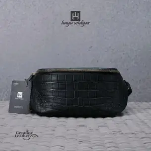 HAYU WIDYAS Waist tas kulit asli berkualitas - Tas Pria 23cm